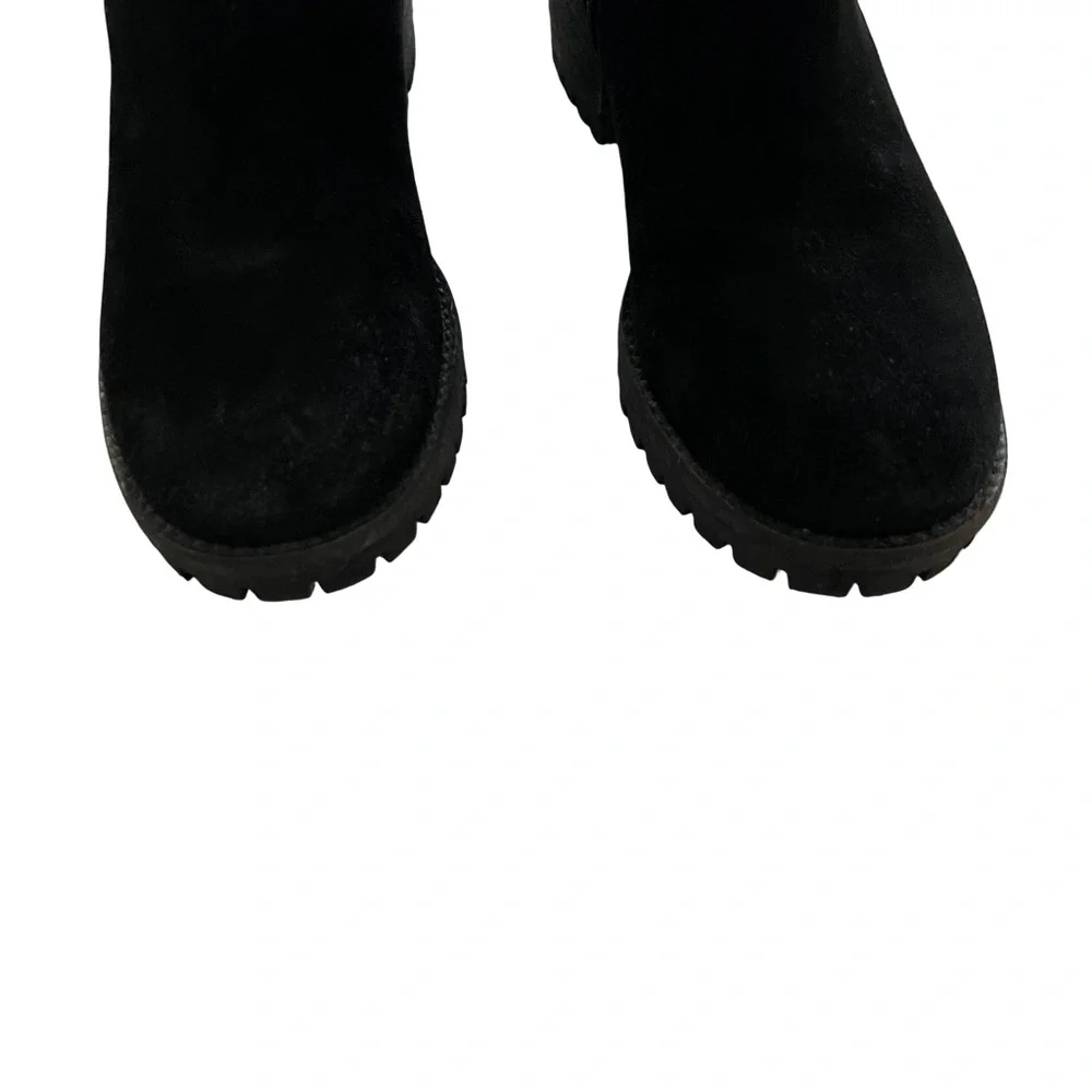 Vintage Foundry Co. Sienna Studded Harness Black Suede Ankle Boot Size 9